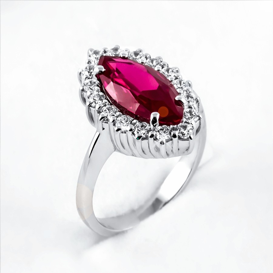 Anelli MANGANESE Gioielli | Anello Navette Rosso A503Ro "Princess"