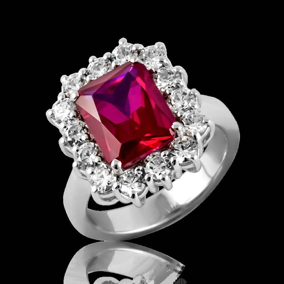 Anelli MANGANESE Gioielli | Anello Grande Rosso A370Ro "Princess"