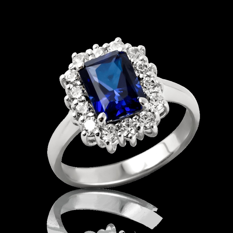 Anelli MANGANESE Gioielli | Anello Piccolo Blu A381Bl "Princess"