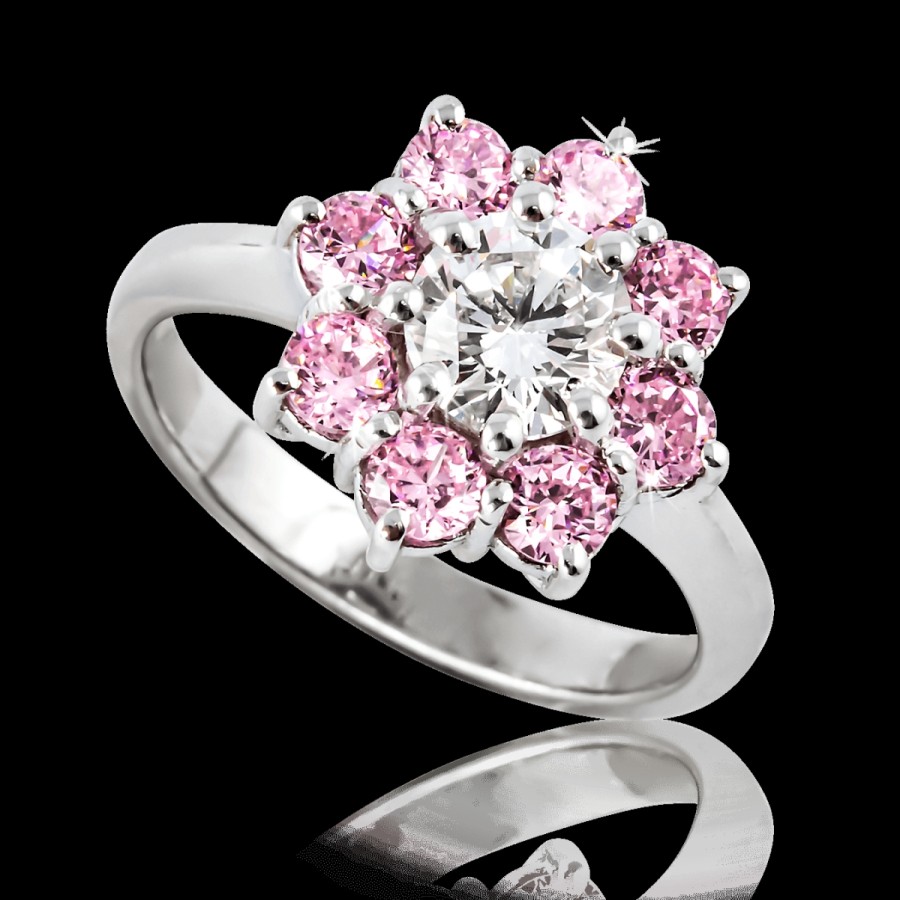 Anelli MANGANESE Gioielli | Anello Fiore Rosa A493R "Lovely Pastel"