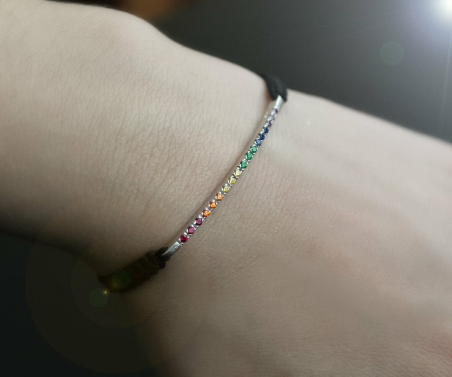 Bracciali MANGANESE Gioielli | Bracciale Arcobaleno Con Cordino "Planet Pride"