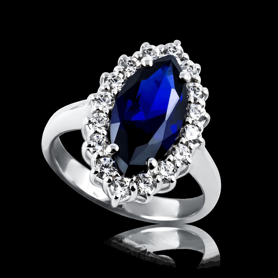 Anelli MANGANESE Gioielli | Anello Navette Blu A503Bl "Princess"