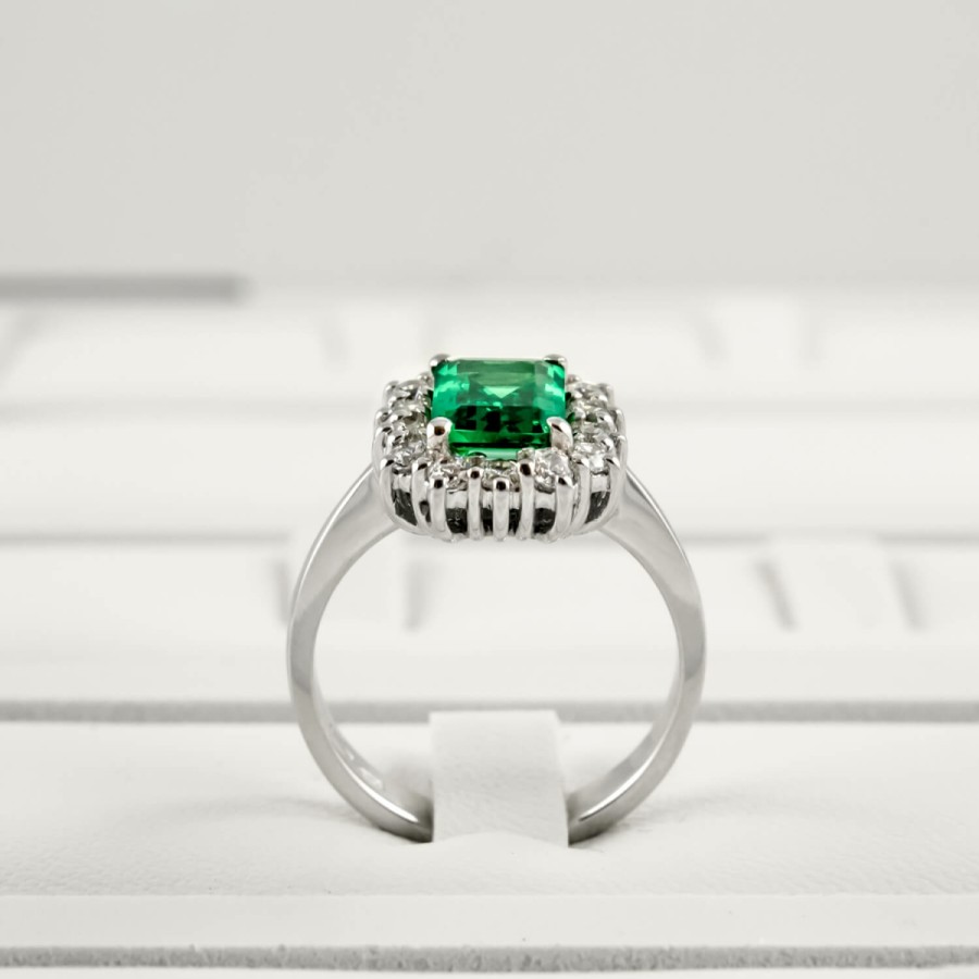 Anelli MANGANESE Gioielli | Anello Piccolo Verde A381Ve "Princess"