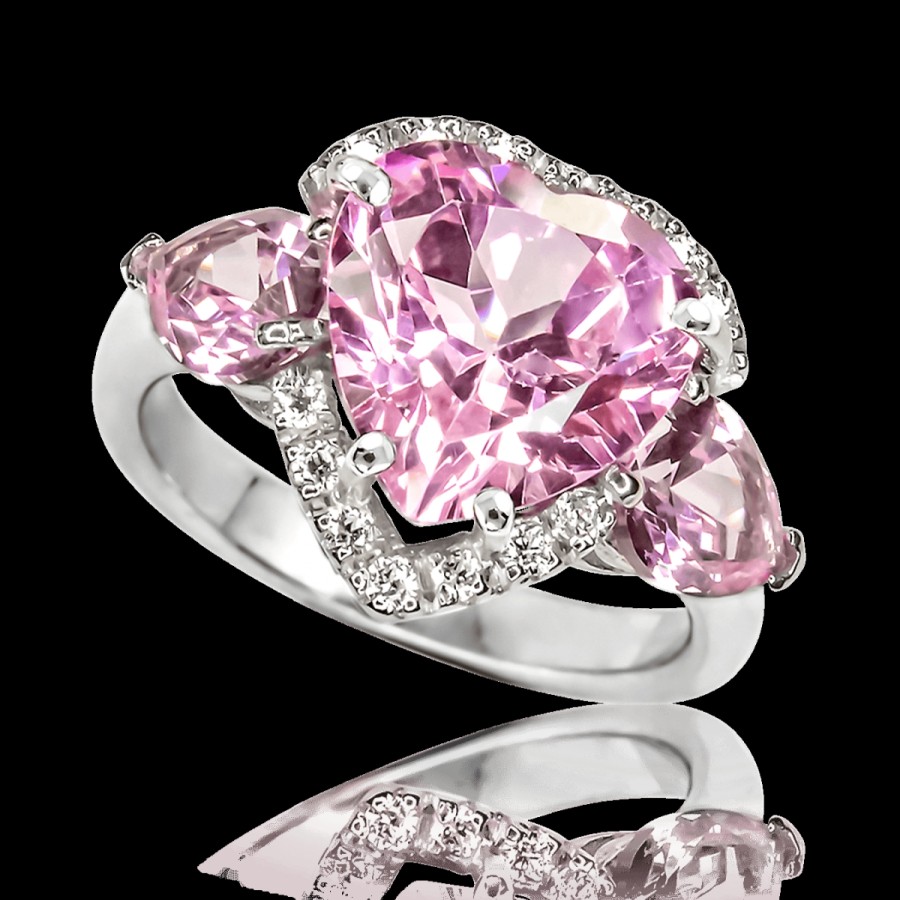 Anelli MANGANESE Gioielli | Anello Cuore Rosa Gocce A518Cu-R "Lovely Pastel"