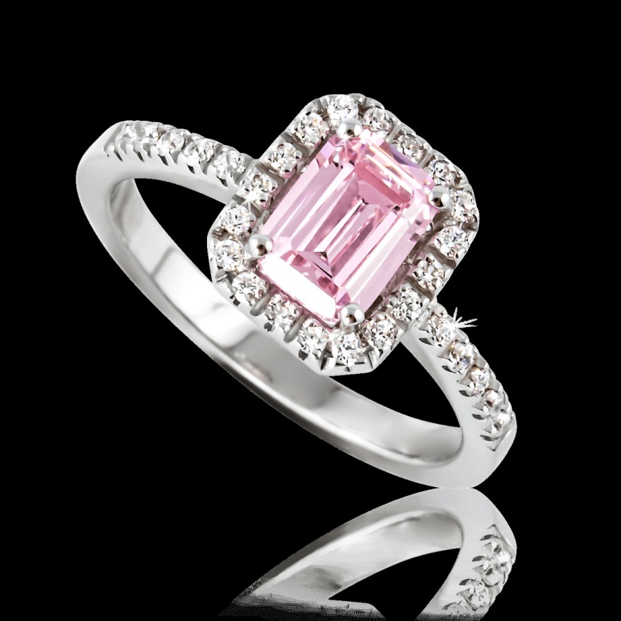 Anelli MANGANESE Gioielli | Anello Pietra Ottagonale Rosa A376R "Lovely Pastel"