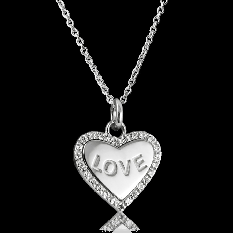 Ciondoli MANGANESE Gioielli | Ciondolo Cuore Scritta Love C252L "Classic"