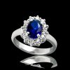 Anelli MANGANESE Gioielli | Anello Ovale Piccolo Blu A382Bl "Princess"