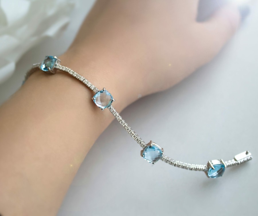 Bracciali MANGANESE Gioielli | Bracciale Light Blue "Ghiaccio"