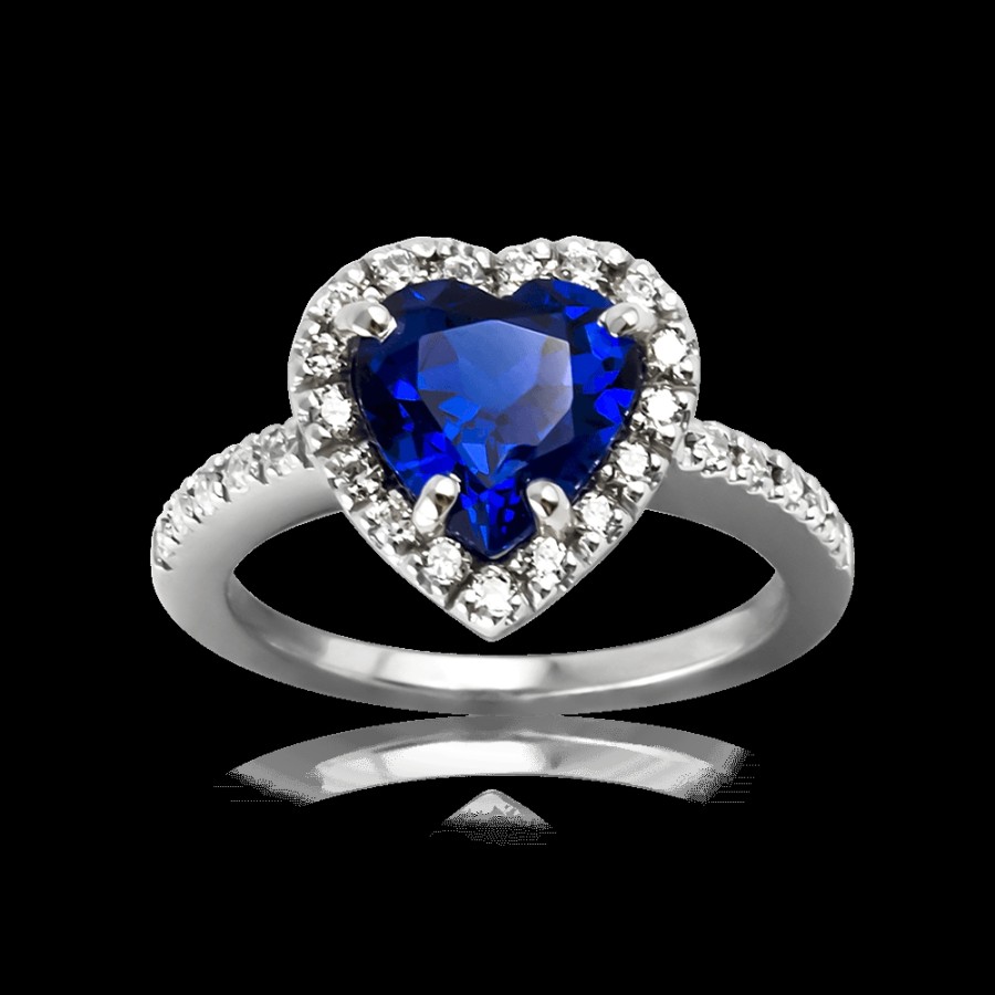 Anelli MANGANESE Gioielli | Anello Cuore Blu A236Bl "Classic"