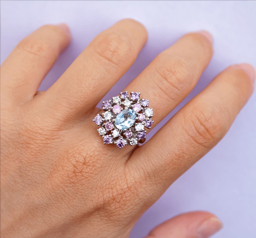 Anelli MANGANESE Gioielli | Anello Explosion A295B-Tur "Lovely Pastel"