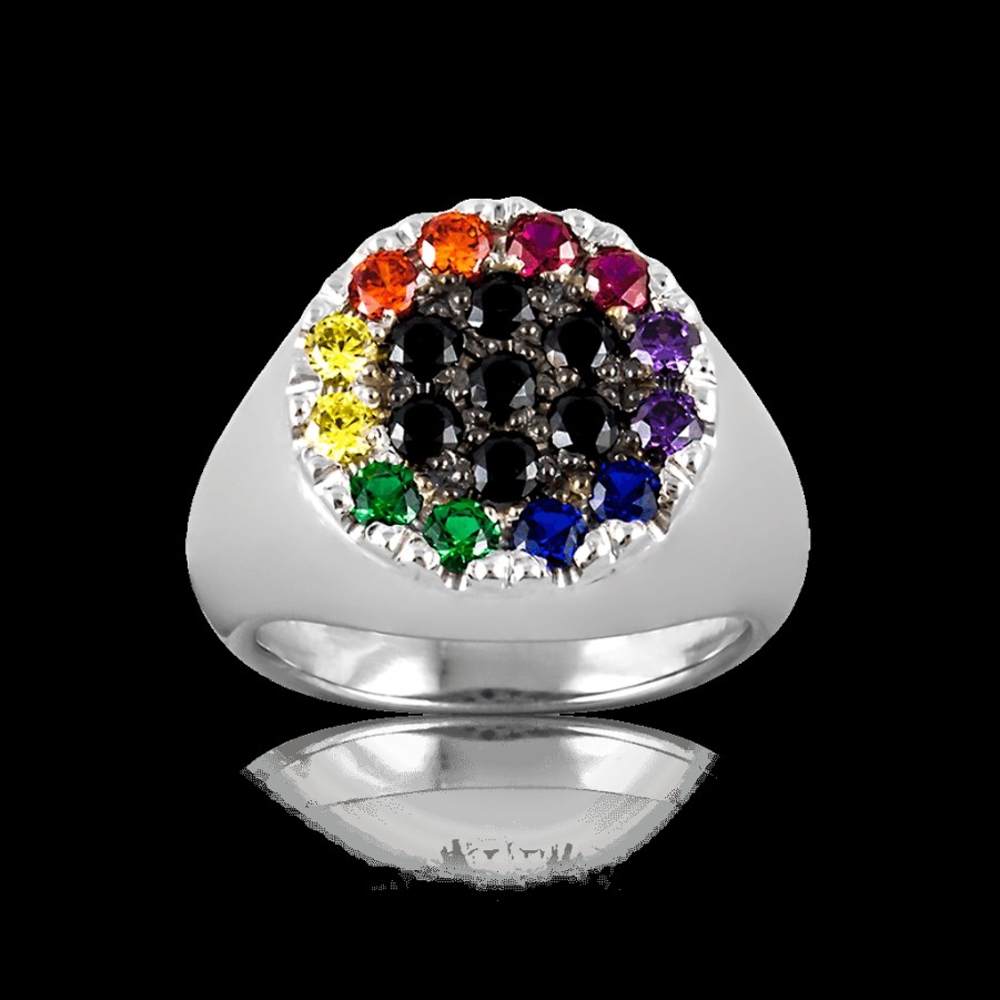 Anelli MANGANESE Gioielli | Anello Arcobaleno A334Ne "Planet Pride"